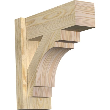 Ekena Millwork Merced Block Rough Sawn Outlooker, Douglas Fir, 6"W x 16"D x 16"H OUT06X16X16MRC05RDF